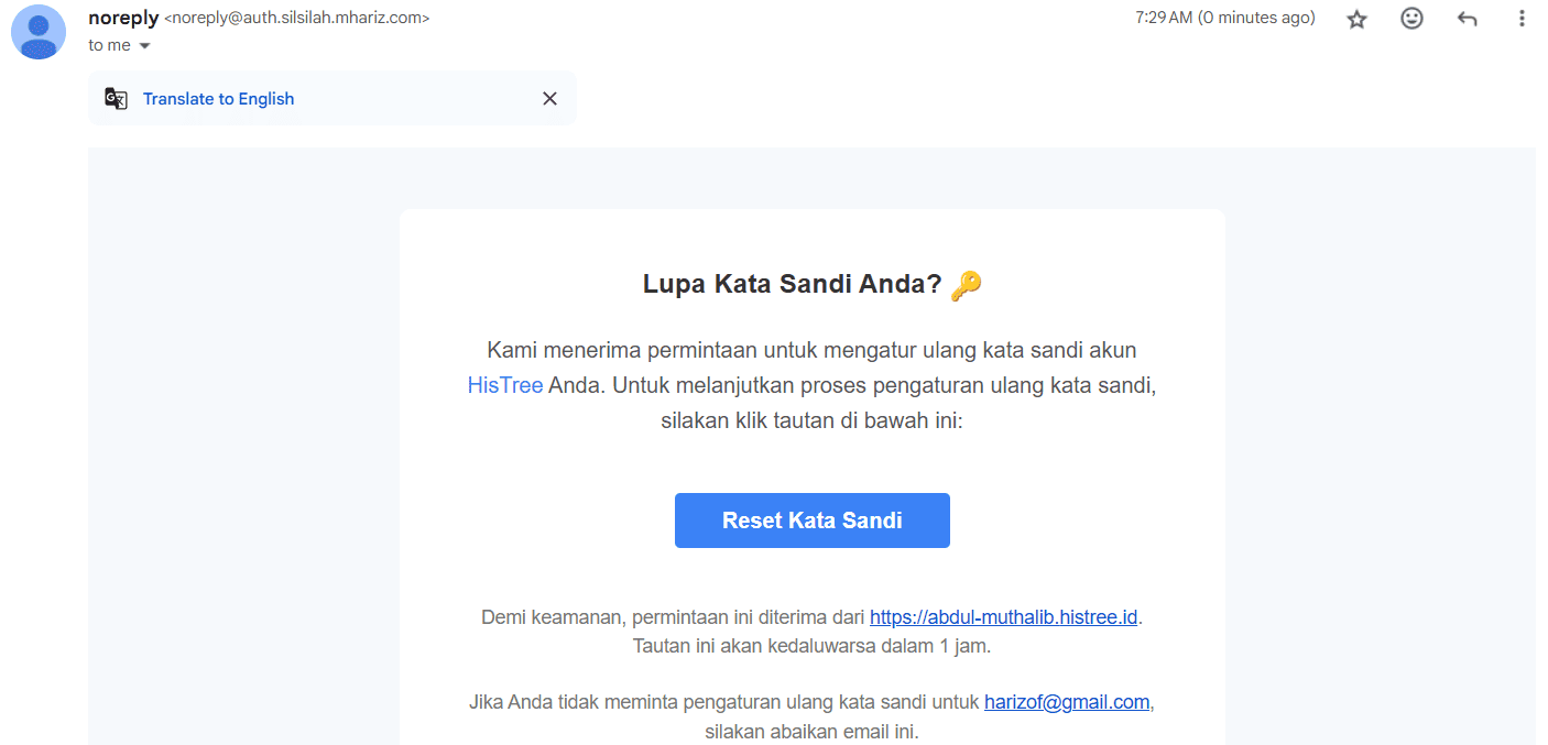 Email Reset Password