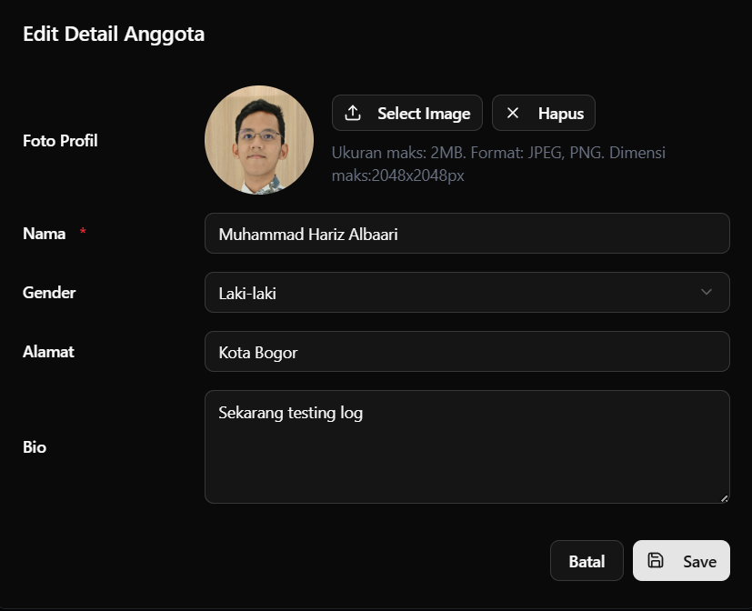 Member Form Lama