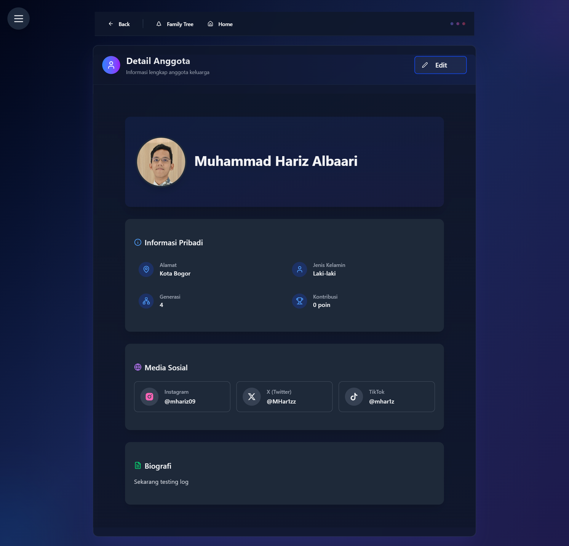 Profil Anggota Baru